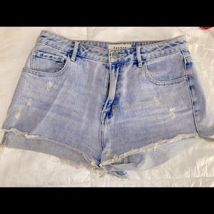 PACSUN Light wash cut off shorts